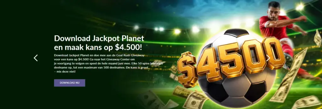 Welkomstbanner van het online casino – openingsbeeld